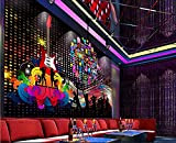Carta da parati 3D personalizzata, decorazione da parete per la TV, per la camera da letto, per discoteca, discoteca, discoteca, ...