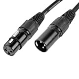 Cascha Cavo per Microfono Professionale - Premium Microphone Cable Jack XLR Jack to XLR Plug XLR (1m, nero) - Cavo ...