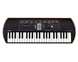 Casio Musical Instruments SA-76 Mini Tastiera polifonica a 8 Voci e 44 tasti, Nero/Arancio