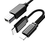 Cavo da USB C a Midi, USB OTG di tipo B [con connettore Lightning] Compatibile con Lightning e USB-C per ...