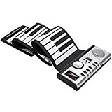 CCFCF Roll Up Piano, Portable 61 Keys Rotolo di Mano per Tastiera Elettronica per Bambini Principianti per Bambini
