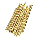 Chitarra Frets Wire -19 Pcs 2mm Golden Color Brass Frets Wire Fretwires Parti di ricambio per la riparazione di parti ...
