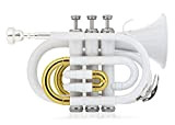 Classic Cantabile Brass TT-400 Tromba tascabile pocket Brass Sib ottone bianco