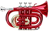 Classic Cantabile Brass TT-400 Tromba tascabile pocket Brass Sib ottone rossa