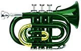 Classic Cantabile Brass TT-400 Tromba tascabile pocket Brass Sib ottone verde