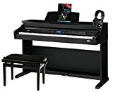 Classic Cantabile DP-A 410 Pianoforte digitale - 88 Tasti dinamici - Pianola musicale con USB-MIDI, 128 polifonia, 600 voci, 3 ...