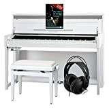 Classic Cantabile UP-1 WM Pianoforte Verticale Digitale - 88 Tastiera pesata - Pianola musicale con USB, MIDI, 256 polifonia, 40 ...