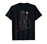 Colored Guitars Electric Acoustic Classical Gift Maglietta