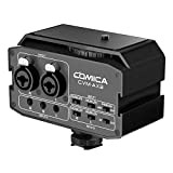 Comica CVM-AX3 Adattatore per mixer audio Preamplificatore doppio XLR / 3,5 mm / 6,35 mm per fotocamera Canon Nikon Sony ...