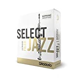 Confezione da 10 ance medie con taglio francese Rico Select Jazz per sassofono soprano, durezza 3