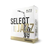 Confezione da 10 ance medie con taglio francese Rico Select Jazz per sassofono contralto, durezza 2