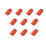 Confezione da 10 cappucci condensatori a goccia arancione 715P. 022uf 600v per Sprague Chitarra Bass Pin Lunghezza: 18mm