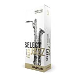 Confezione da 5 ance dure con taglio francese Rico Select Jazz per sassofono baritono, durezza 4