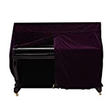 Copertura intera per pianoforte verticale, antipolvere, decorata, in tessuto felpato resistente al lavaggio, Viola