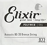 Corda singola per chitarra acustica bronzo 80/20 Elixir® Strings con rivestimento POLYWEB® (.022)