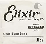 Corda singola per chitarra acustica bronzo 80/20 Elixir® Strings con rivestimento POLYWEB® (.032)