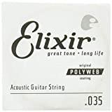 Corda singola per chitarra acustica bronzo 80/20 Elixir® Strings con rivestimento POLYWEB® (.035)