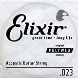Corda singola per chitarra acustica bronzo 80/20 Elixir® Strings con rivestimento POLYWEB® (.023)