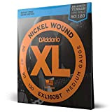 Corde D’Addario EXL160BT per basso, Nickel Wound, Balanced Tension Medium, 50-120