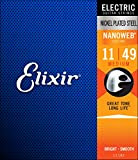 Corde per chitarra elettrica Elixir® Strings con rivestimento NANOWEB®, Medium (.011-.049)