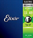 Corde per chitarra elettrica Elixir® Strings con rivestimento OPTIWEB®,Medium (.011-.049)