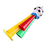 Corno di calcio in plastica, per feste di calcio e sport, molto volume, per animazioni e corno di corno - ...