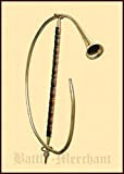 Cornu, corno romano in ottone, strumento musicale storico per LARP Vichingo Medioevo