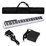 COSTWAY Electric Keyboard Piano 88 Tasti, Tastiera Elettrica con Custodia Borsa, Pianoforte Digitale con 128 Ritmi e Toni, Pedale Sustain, ...