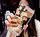 Cover Huawei P20 Pro Custodia,ikasus [Supporto per orso] Strass diamante glitter Bling Placcatura Mirror specchio Custodia Morbida TPU Silicone Gel ...