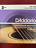 D'Addario EJ26-3D corda per strumenti musicali Chitarra Acciaio Acustico 18 pezzo(i) - Corde per strumenti musicali (Guitar, Steel, Acoustic, 18 ...