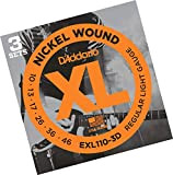 D'Addario EXL Nickel Wound 3-D Triple Pack EXL110-3D