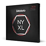 D'Addario NYXL1074 Set per Chitarra Elettrica a 8 Corde, Nickel Wound, Tensione Light Top/Heavy Bottom, 10-74