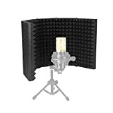 D Debra Microfono isolante in metallo per isolamento acustico, microfono pieghevole con schiuma fonoassorbente per registrazioni audio da studio, podcast, ...