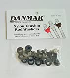 Danmar - Confezione da 20 rondelle in nylon, colore: Nero