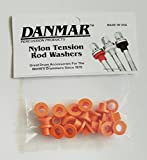 Danmar - Confezione da 20 rondelle in nylon, colore: Rosso