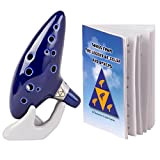 Deekec Legend of Zelda Ocarina ALTO C con foro di 12 Song Book (Songs from the Legend of Zelda), Blue