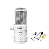 Deity VO-7U Microfono a condensatore per microfono dinamico in metallo per podcasting, registrazione, live streaming, interfaccia monitor integrata da 3,5 ...