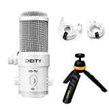Deity VO-7U Treppiede Kit USB Dinamico Podcast Microfono con Luci RGB per Gioco Podcast Stream YouTube (bianco)