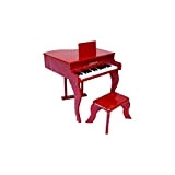 Delson 3005R - Pianoforte a coda per bambini, colore: rosso