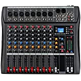 Depusheng DX8 Mixer Professionale Scheda Audio Console 8 Canali Desk System Interface Ingresso USB MP3 48V Phantom Power Stereo DJ ...