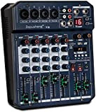 Depusheng T6 Scheda audio portatile a 6 canali Console di missaggio Mixer audio Integrato 16 DSP 48V Alimentazione phantom Supporta ...