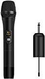 Depusheng W1 UHF Wireless Microfono Sistema Dinamico Karaoke Metallo Palmare Mic 25 Canali Mini Ricevitore Ricaricabile 50-80 Metri