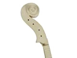 DIACCO 2pcs Hand Carved Maple White Violin Neck 4/4 Wth 2pcs Violin Ebony Fingerboard