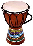 Djembé per bambini, Bongo/tamburo, dipinta a mano, altezza: 15 cm