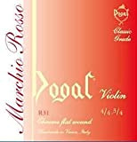 Dogal® »R31 VIOLIN SET MARCHIO ROSSO 4/4-3/4 CHROME STEEL« Corde per Violino - Chrome Flat Wound - Ball End