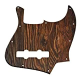 Dopro Jazz Bass 3D stampato battipenna in plastica adatta USA/Messicano 4 corde Fender Jazz Bass Wood Pattern