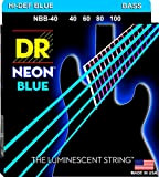DR String NBB-40 Neon Blue Set di corde per basso