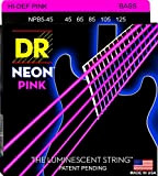 Dr Strings Neon 45 – 125 gioco di corde per chitarra basso Rosa