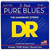 DR Strings PHR-10 Pure Blues - Corde per chitarra elettrica, 10-46, confezione da 3