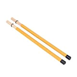 drumsticks 2Pcs Drum Brush Drumstick Stick Mallet Bamboo Percussion Tool Instrument Accessory Set Kit drum accessories(giallo)